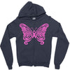 breast cancer butterfly Zipper Hoodie