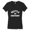 seattle vs everybody Women's V-Neck T-Shirt