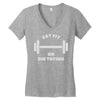clever gym pun Women's V-Neck T-Shirt