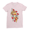 true love pizza slice Ladies Fitted T-Shirt