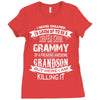 Super Cool Grammy Of A Freaking Awesome Grandson Ladies Fitted T-Shirt