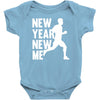 new year, new me running fitness Baby Bodysuit