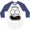 pickle rick face 3/4 Sleeve Shirt