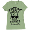 hip hop face Ladies Fitted T-Shirt