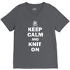 keep calm and knit on V-Neck Tee