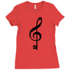 the music is the key Ladies Fitted T-Shirt