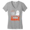 you cant scare principal Women's V-Neck T-Shirt