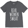 real women sweat V-Neck Tee