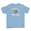 world's best sister with flowers. Youth Tee