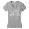 married with cats Women's V-Neck T-Shirt