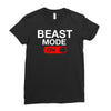 beast mode activated Ladies Fitted T-Shirt