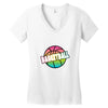 neon basketball Women's V-Neck T-Shirt