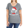bah hum pug scrooge grinch christmas Ladies Curvy T-Shirt