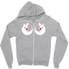 rude christmas pudding Zipper Hoodie