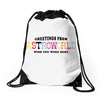 Greeting From Astroworld Wish You Were Here Drawstring Bags