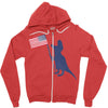 Patriotic T-Rex Zipper Hoodie