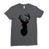 deer skull christmas Ladies Fitted T-Shirt