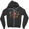 dorp bear Zipper Hoodie