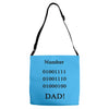 number one dad funny t shirt binary nerd geek tee s 3xl Adjustable Strap Totes
