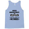 never underestimate an old man who was born in october Tank Top