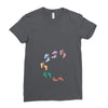 Baby Colorful Foot Ladies Fitted T-Shirt