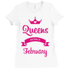 queens are born in february Ladies Fitted T-Shirt