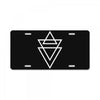 triangle printed License Plate