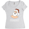santa is coming Women's Triblend Scoop T-shirt