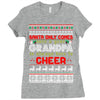 santa only comes once a year grandpa is always here to cheer Ladies Fitted T-Shirt