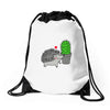 prickly love Drawstring Bags