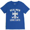 real men love cats (2) V-Neck Tee