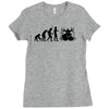 evolution of drummer Ladies Fitted T-Shirt