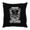 Never Underestimate Dog Rescuer Who Was Born September Throw Pillow