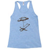 beach umbrella Racerback Tank
