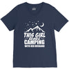 Camper Couple Girl White V-Neck Tee