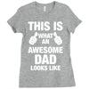 this is what an awesome dad looks like Ladies Fitted T-Shirt