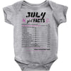 July Girl Facts Leo Baby Onesie