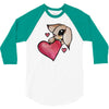bunny rabbit love 3/4 Sleeve Shirt