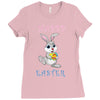 Bunny Happy Easter Ladies Fitted T-Shirt