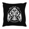 why do we fall, so we can learn to pickup ourselves up black Throw Pillow