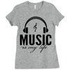 music is my life Ladies Fitted T-Shirt