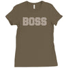 boss funny Ladies Fitted T-Shirt