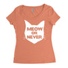 meow or never cat Women's Triblend Scoop T-shirt