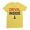 devil inside Ladies Fitted T-Shirt