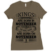 Real Kings Are Born On November 1 Ladies Fitted T-Shirt