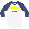 big fish little fish cardboard box 3/4 Sleeve Shirt