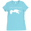 t rex hates pushups Ladies Fitted T-Shirt