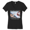 Michelangelo Creation of Adam Women's V-Neck T-Shirt