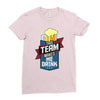 drinking beer Ladies Fitted T-Shirt