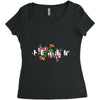 Femen with Flowers Women's Triblend Scoop T-shirt